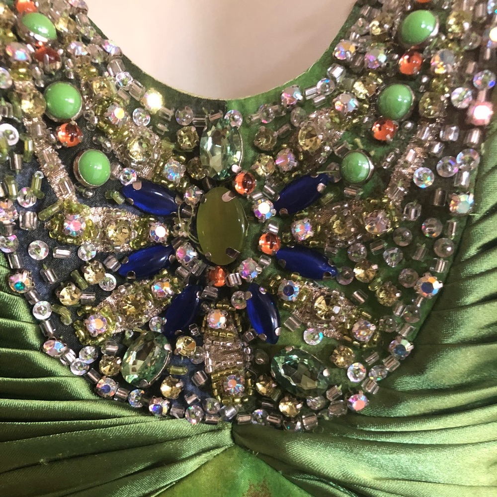 Green  Mermaid Dress NWT - Picture 2 of 8